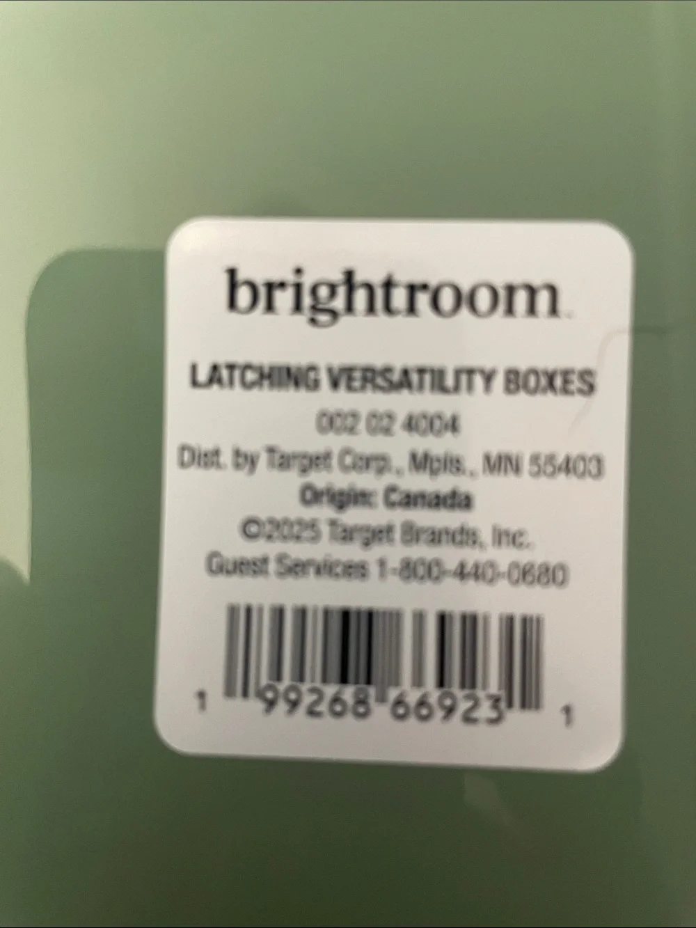 Brightroom Sage Green Latching Storage Boxes - Set of 4